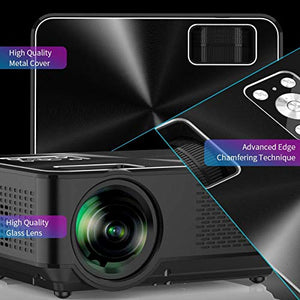 YABER Y60 Portable Projector with 6000 Lumen Upgrade Full HD 1080P 200" Display Supported, LCD LED Home & Outdoor Projector Compatible with Smartphone, HDMI,VGA,AV and USB