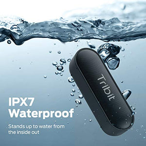 Tribit XSound Go Bluetooth Speaker - Speakers Bluetooth Wireless with Rich Bass, IPX7 Waterproof, 12W Powerful Sound, 24H Playtime, Portable Speaker with Built-in Mic & 66 ft Bluetooth Range, Black