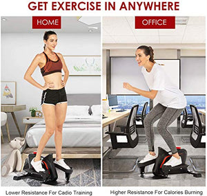 Ultrar Elliptical Machines for Home Use, Mini Compact Strider Elliptical,Under Desk Elliptical Trainer Built-in Display Monitor & Magnetic Smooth Quiet Driven for Home Office Cardio Training