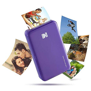 Kodak Mini 2 HD Wireless Portable Mobile Instant Photo Printer, Print Social Media Photos, Premium Quality Full Color Prints – Compatible w/iOS & Android Devices (Purple)