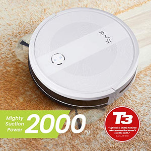 Kyvol Cybovac E20 Robot Vacuum Cleaner, 2000Pa Suction, 150 min Runtime, Boundary Strips Included, Quiet, Slim, Self-Charging, Works with Alexa, Ideal for Pet Hair, Carpets, Hard Floors