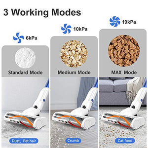 Cordless Vacuum Cleaner, Aucma by whall 3 Suction Modes 250W Brushless Motor Cordless Stick Vacuum cleaner up to 50 mins Runtime 4 in 1 Lightweight Handheld Vacuum for Home Hard Floor Carpet Pet Hair