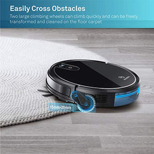 MOOSOO Robot Vacuum, Wi-Fi Connectivity, Easily Connects with Alexa or Google Assistant and Voice Control, Super Thin Robotic Vacuum Cleaner, 120Min Max Run Time, Automatic Self-Charging Vacuum MT-710