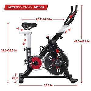 VIGBODY Exercise Bike Stationary Indoor Cycling Bike for Home Gym Workout Upright Belt Drive Bike