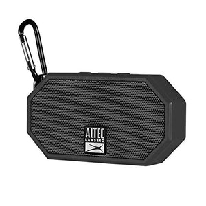 Altec Lansing Mini H2O - Wireless, Bluetooth, Waterproof Speaker, Floating, IP67, Portable Speaker, Strong Bass, Rich Stereo System, Microphone, 30 ft Range, Lightweight, 6-Hour Battery, (Black)