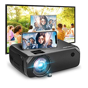 Wi-Fi Mini Projector, Bomaker Portable Projector for Outdoor Movies, 6000 Lux, Full HD 1080P Supported Outdoor Movie Projectors, Wireless Mirroring, for iPhone / Android / Laptops / PCs / Windows