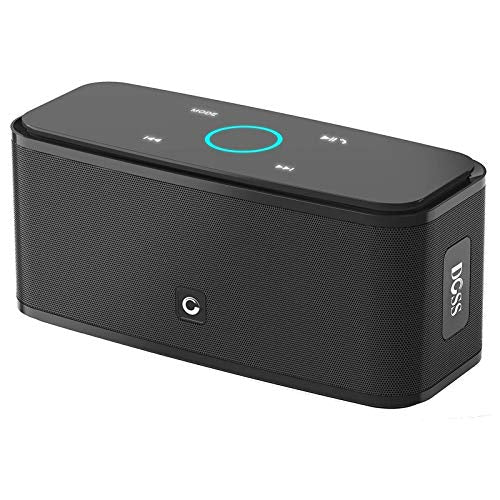 DOSS SoundBox Touch Portable Wireless Bluetooth Speakers with 12W HD Sound and Bass, 20H Playtime, Handsfree, Speakers for Home, Outdoor, Travel-Black