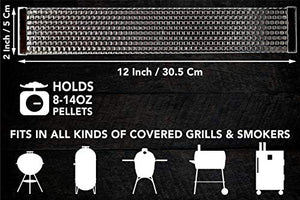 Carpathen Smoke Tube - Pellet Smoker for Gas Grill, Electric, Charcoal Grills or Smokers - Billows 5 Hours of Amazing Cold Smoke Ideal for Smoking Cheese, Fish, Pork, Beef, Nuts - 12" Stainless Steel Made