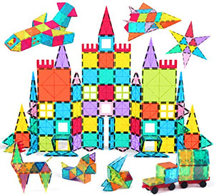 Jasonwell 108pcs Magnetic Blocks Kids Magnetic Tile Building Blocks Set 3D Magnet Bulding Tiles Construction Playboard Magnet Tiles Educational Toys Gift for Toddler Boys Girls 3 4 5 6 7 8 10 Year Old