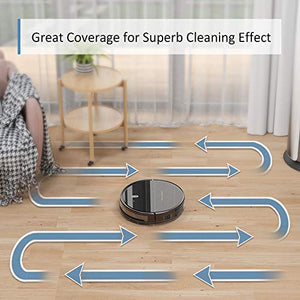 Tesvor Robot Vacuum Cleaner - 4000Pa Strong Suction Robot Vacuum, Alexa Voice and APP Control, Self-Charging Robotic Vacuum Cleaner with 5200mAh Battery, for Low-Pile Carpets, Hard Floors and Pet Hair