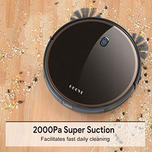 GOOVI by ONSON Robot Vacuum, 2000Pa Robotic Vacuum Cleaner (Slim) Max Suction, Quiet Multiple Cleaning Modes, Self-Charging Vacuum with Boundary Strips, for Pet Hair, Hard Floor, Medium-Pile Carpets