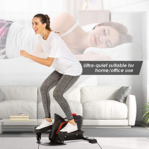 Ultrar Elliptical Machines for Home Use, Mini Compact Strider Elliptical,Under Desk Elliptical Trainer Built-in Display Monitor & Magnetic Smooth Quiet Driven for Home Office Cardio Training