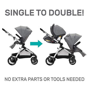 Evenflo Pivot Xpand, Single-to-Double Convertible Baby Stroller with Compact Folding Design