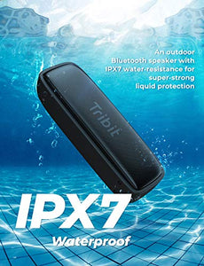 Bluetooth Speakers, Tribit XSound Surf Bluetooth Speaker with 12W Superior Sound, Bluetooth 5, IPX7 Waterproof, Wireless Stereo Pairing, USB-C, 100ft Wireless Range Perfect for Home, Outdoor, Travel