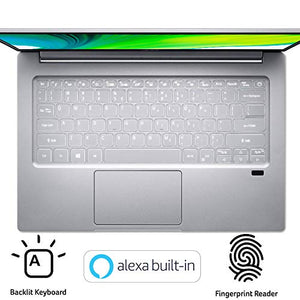 Acer Swift 3 Thin & Light Laptop, 14" Full HD IPS, AMD Ryzen 7 4700U Octa-Core with Radeon Graphics, 8GB LPDDR4, 512GB NVMe SSD, Wi-Fi 6, Backlit KB, Fingerprint Reader, Alexa Built-in, SF314-42-R9YN