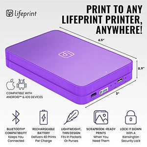 Lifeprint 2x3 Portable Photo AND Video Printer for iPhone and Android. Make Your Photos Come To Life w/ Augmented Reality - Black