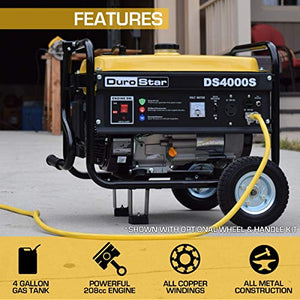 Durostar DS4000S Portable Generator | Yellow/Black | 4000-Watt 7-Hp Air Cooled 