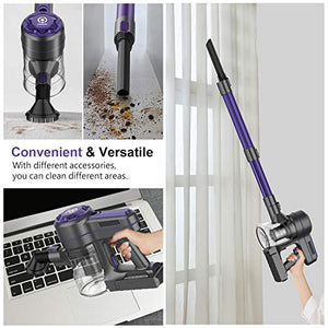 ONSON Cordless Vacuum, 4 in 1 Lightweight Handheld Vacuum Cleaner for Home Hardwood Floor Carpet Pet Hair
