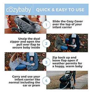Cozy Cover Premium Collection - Infant Car Seat Cover