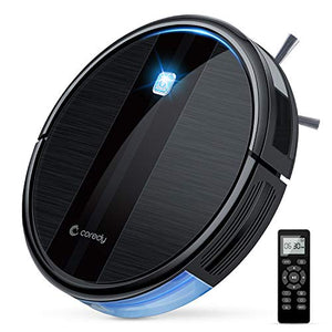 Coredy Robot Vacuum Cleaner, 1700Pa Strong Suction, Super Thin Robotic Vacuum, Multiple Cleaning Modes/Automatic Self-Charging Robot Vacuum for Pet Hair, Hard Floor to Medium-Pile Carpets