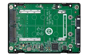 QNAP Dual M.2 SATA SSD to 2.5” SATA RAID Adapter Converter - 2 x M.2 2280 SSD to 3.5” SATA Adapter with RAID Support for PC and NAS. (QDA-A2MAR)