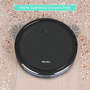 Robot Vacuum Cleaner, iMartine 1600Pa Strong Suction Robotic Vacuum Cleaner, Super-Thin Quiet, Up to 120mins Runtime Automatic Self-Charging Robot Vacuum for Pet Hair Hard Floor to Medium-Pile