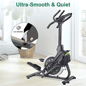 MARNUR Stepper Elliptical Machine Trainer Elliptical Climber with 20LBS Large Flywheel & Crank Technology for Exercise Workout at Home