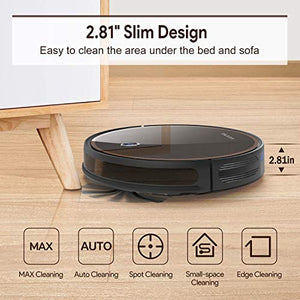 GOOVI by ONSON Robot Vacuum, 2000Pa Robotic Vacuum Cleaner (Slim) Max Suction, Quiet Multiple Cleaning Modes, Self-Charging Vacuum with Boundary Strips, for Pet Hair, Hard Floor, Medium-Pile Carpets