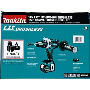 Makita XPH07Z LXT Lithium Ion Brushless Cordless Hammer Driver Drill with Tool, 1/2-Inch