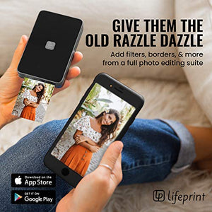 Lifeprint 2x3 Portable Photo AND Video Printer for iPhone and Android. Make Your Photos Come To Life w/ Augmented Reality - Black