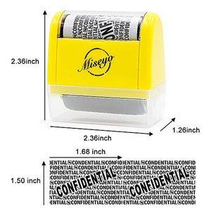 Miseyo | Identity Theft Stamp Roller, 1.5 Inch, Yellow