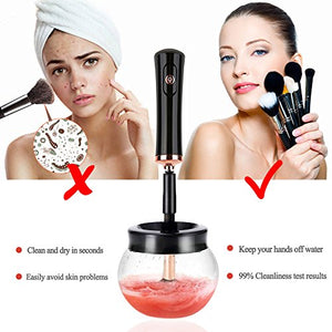 Ricris | Premium Makeup Brush Cleaner, Electric Brush Cleaner Machine, Black