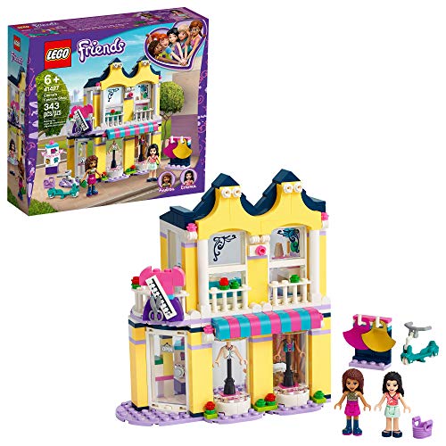 LEGO Friends Emma’s Fashion Shop 41427, Includes Friends Emma and Andrea Buildable Mini-Doll Figures and a Range of Fashion Accessories to Inspire Hours of Creative Fun, New 2020 (343 Pieces)