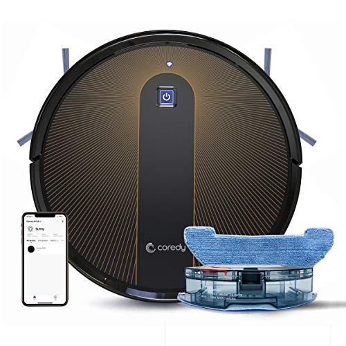 Coredy R700 Robot Vacuum Cleaner, Compatible with Alexa, Boost Intellect, Virtual Boundary Supported, 1600Pa Max Suction, Ultra Slim, All-New Upgraded Robotic Vacuums, Cleans Hard Floor to Carpet