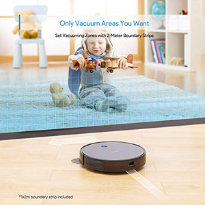 Robot Vacuum, Bagotte Upgraded 2000Pa Strong Suction Robotic Vacuum Cleaners, Boost Intellect, 2.7in Thin, Super Quiet, Self-Charging with Boundary Strips, for Hardwood Floor Carpet Tile Pet Hair