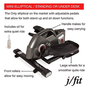 JFIT 50-1000-PEWj/Fit Under Desk & Stand Up Mini Elliptical, Pewter (Renewed)