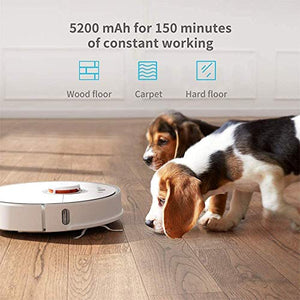 Roborock S5 Robotic Vacuum and Mop Cleaner, 2000Pa Super Power Suction & Wi-Fi Connectivity and Smart Navigating Robot Vacuum, White