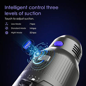 MOOSOO Cordless Vacuum Cleaner, Smart Sensor Tech 22Kpa Stick Vacuum Multi-Cone Cyclone Over 40 Minutes Runtime with Brushless Motor for Deep Cleaning