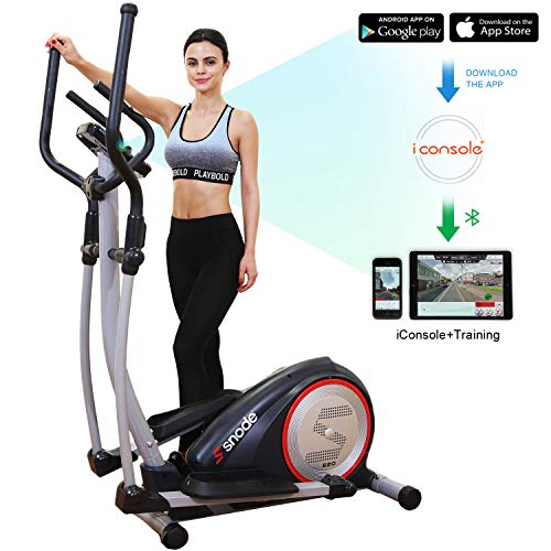 SNODE E20i Magnetic Elliptical Machine Trainer Fitness Exercise Equipment for Home Workout with Bluetooth Capability