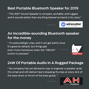 Tribit StormBox Bluetooth Speaker - 24W Portable Speaker, 360° Full Surround Sound, Enhanced Bass, Wireless Dual Pairing, IPX7 Waterproof, 20-Hour Playtime, 66ft Bluetooth Range Outdoor Speaker