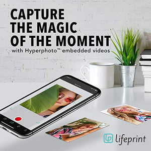 Lifeprint Ultra Slim Printer | Portable Bluetooth Photo, Video & GIF Instant Printer with Video Embed Technology, Editing Suite & Social App for iOS and Android | 2x3 ZINK Zero Ink Sticky-Back Film