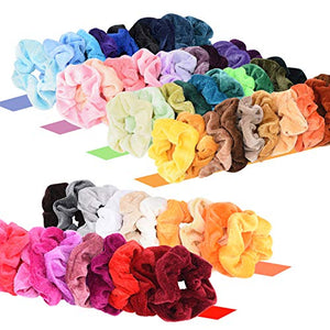 See why SEVEN STYLE 60-Piece Velvet Hair Scrunchies Hair are one of the hottest trending gifts on the Internet right now! 