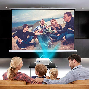 BIGASUO [2020 Upgrade] Bluetooth Full HD Projector Built in DVD Player, Portable Mini Projector 4500 Lumens Compatible with iPhone/iPad/TV/HDMI/VGA/AV/USB/TF SD Card, 720P Native 1080P Supported