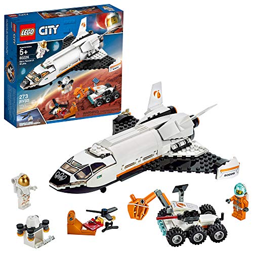 LEGO City Space Mars Research Shuttle 60226 Space Shuttle Toy Building Kit with Mars Rover and Astronaut Minifigures