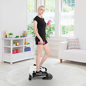 PEXMOR Under Desk Elliptical Bike, Mini Pedal Exerciser Cycle Machine with Non-Slip Pedal, Display Monitor and Adjustable Resistance, Non-Electric Quiet & Compact Leg Trainer for Fitness