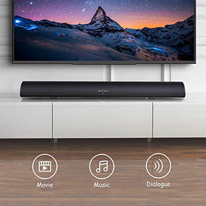 80 Watt Sound Bar, BESTISAN Sound Bars for TV of Home Theater System (Bluetooth 5.0, 34 inch, DSP, Strong Bass, Wireless Wired Connections, Bass Adjustable, Wall Mountable)