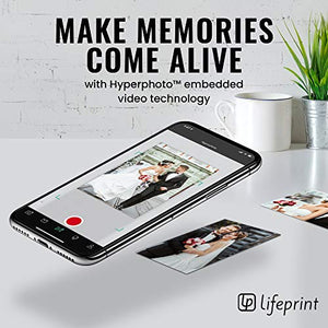 Lifeprint 2x3 Portable Photo and Video Printer for iPhone and Android. Make Your Photos Come to Life w/Augmented Reality - White
