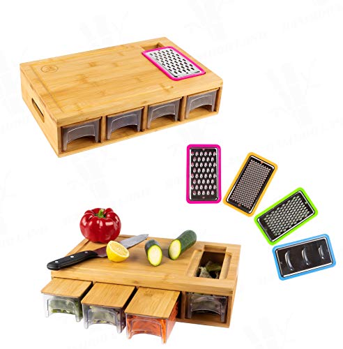 See why the Bamboo Cutting Board with Containers is blowing up on TikTok.   #TikTokMadeMeBuyIt