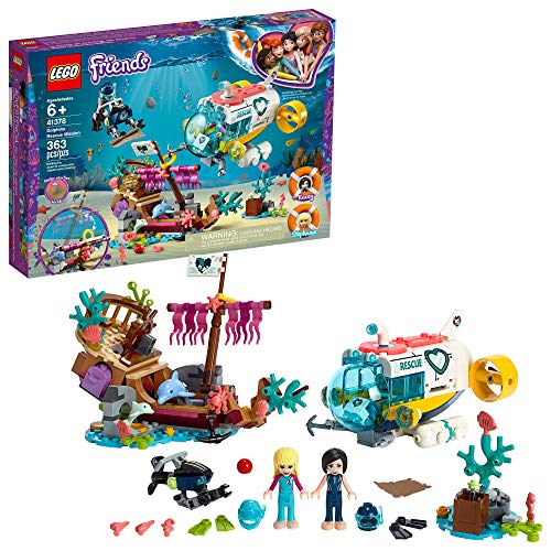 LEGO Friends Dolphins Rescue Mission 41378 Building Kit with Toy Submarine and Sea Creatures