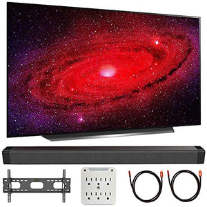 LG OLED77CXPUA 77" CX 4K OLED TV w/AI ThinQ (2020) with Deco Gear Soundbar Bundle